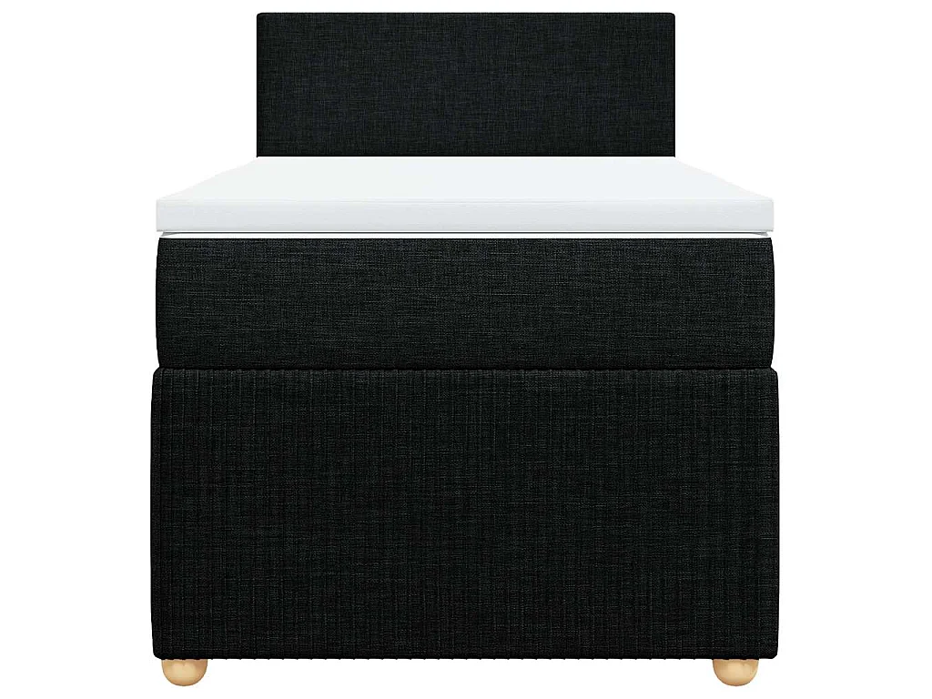Boxspringbett mit Matratze Schwarz 90x190 cm Stoff