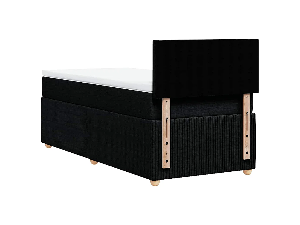 Boxspringbett mit Matratze Schwarz 90x190 cm Stoff