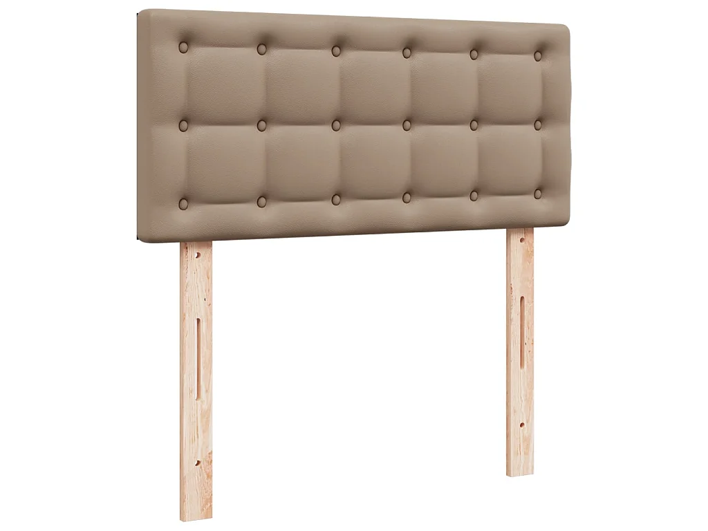 Boxspring met matras kunstleer cappuccinokleurig 120x200 cm