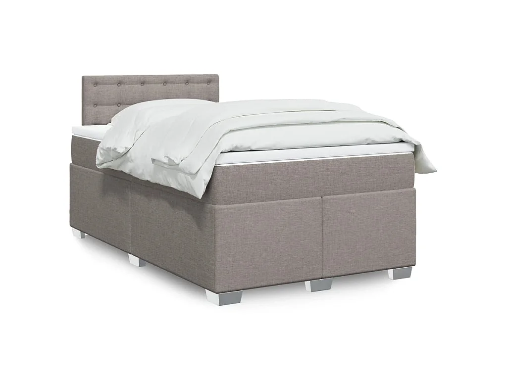 Boxspringbett mit Matratze Taupe 120x200 cm Stoff