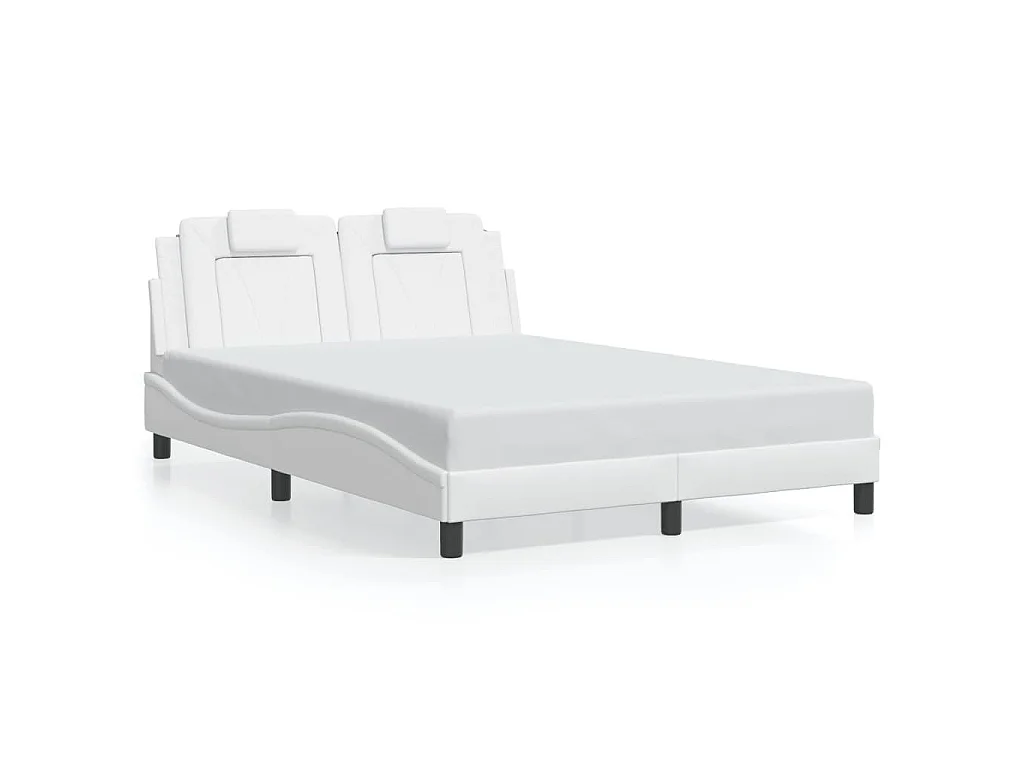 Bedframe "Viana" met LED zonder matras wit 140x200 cm