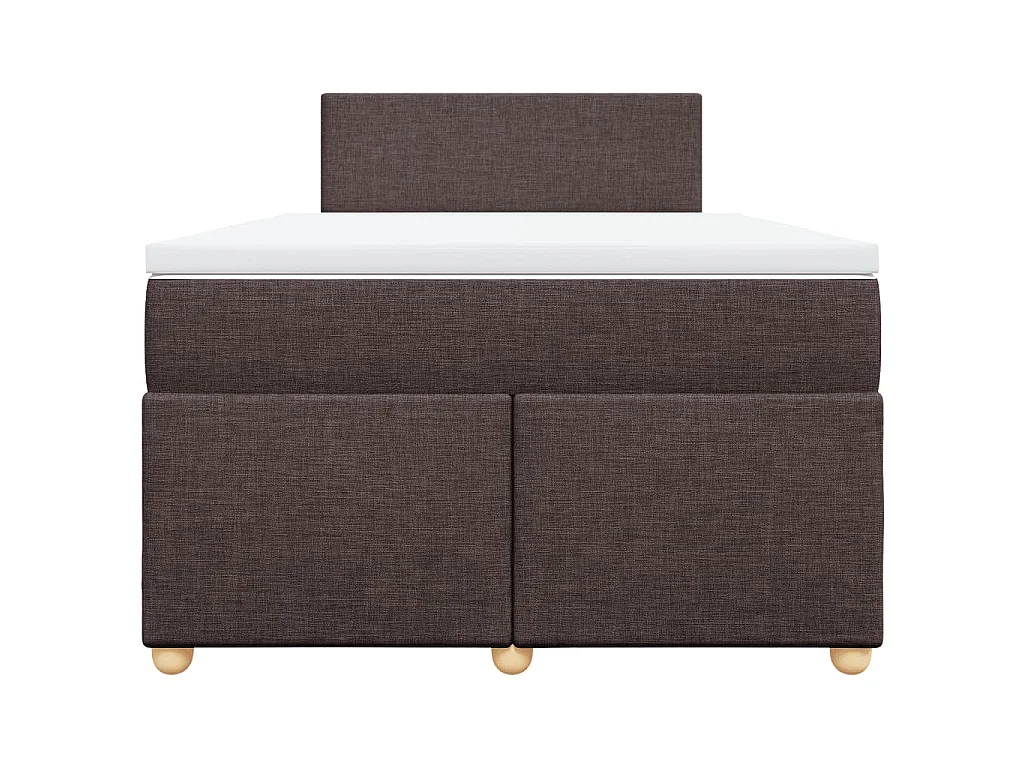 Boxspringbett mit Matratze Dunkelbraun 120x200 cm Stoff