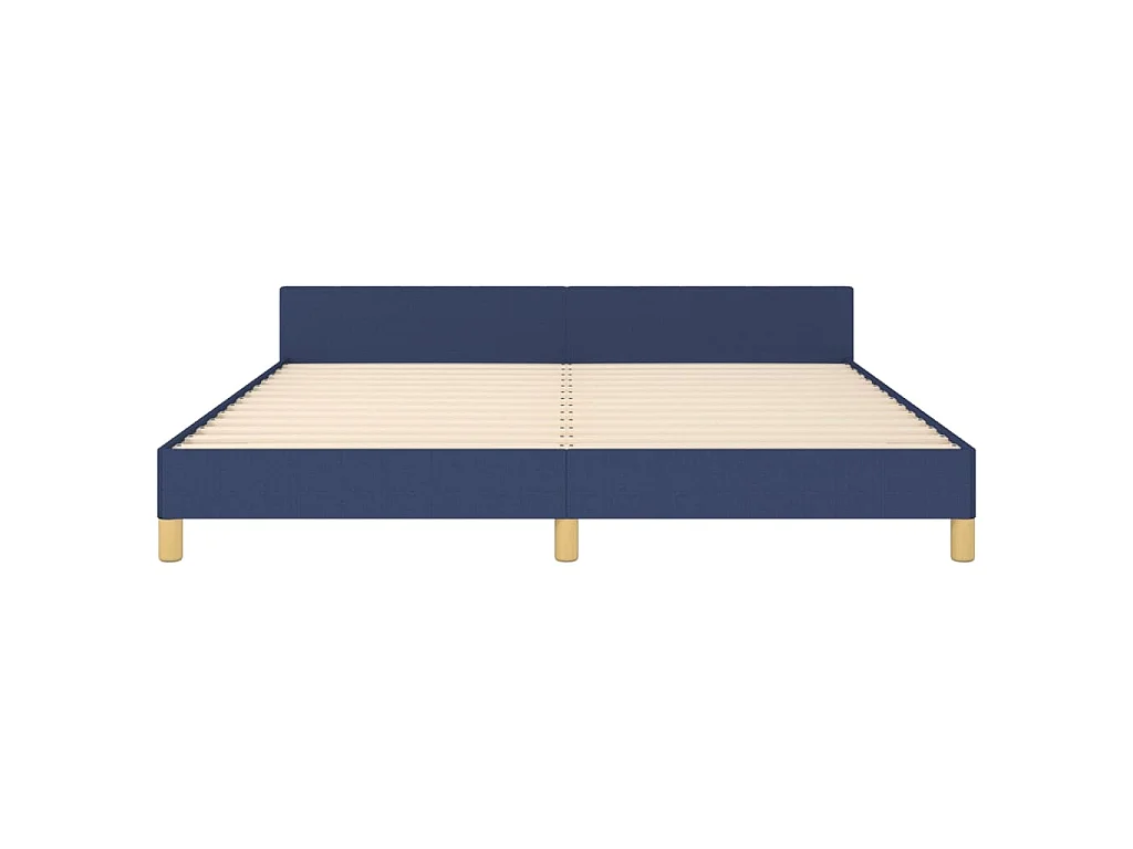 Cadre de lit sans matelas bleu 180x200 cm tissu