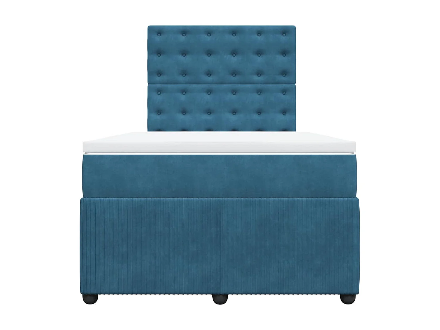 Giroletto a Molle con Materasso Blu 120x200 cm in Velluto