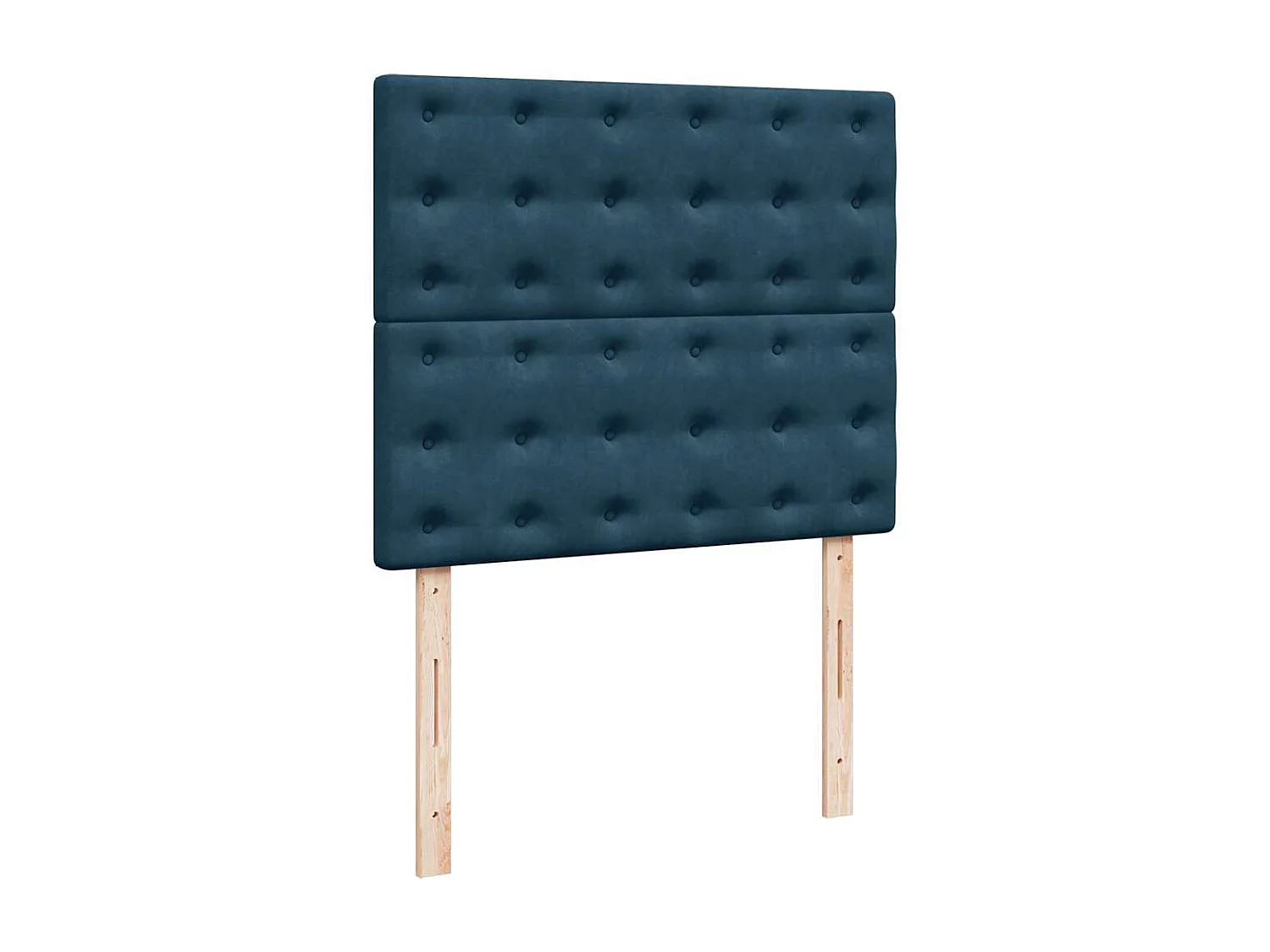 Cama box spring con colchón terciopelo azul 120x200 cm