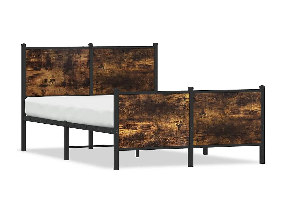 Giroletto senza Materasso in Metallo Rovere Fumo 120x190 cm