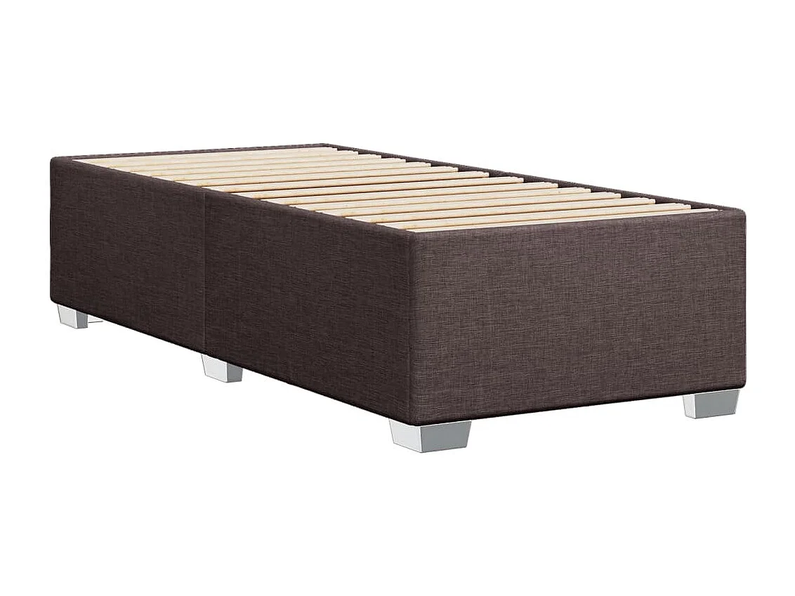 Bedframe zonder matras 90x190 cm stof donkerbruin