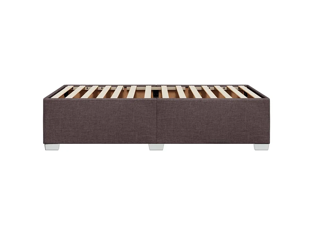 Bettgestell ohne Matratze Dunkelbraun 90x190 cm Stoff
