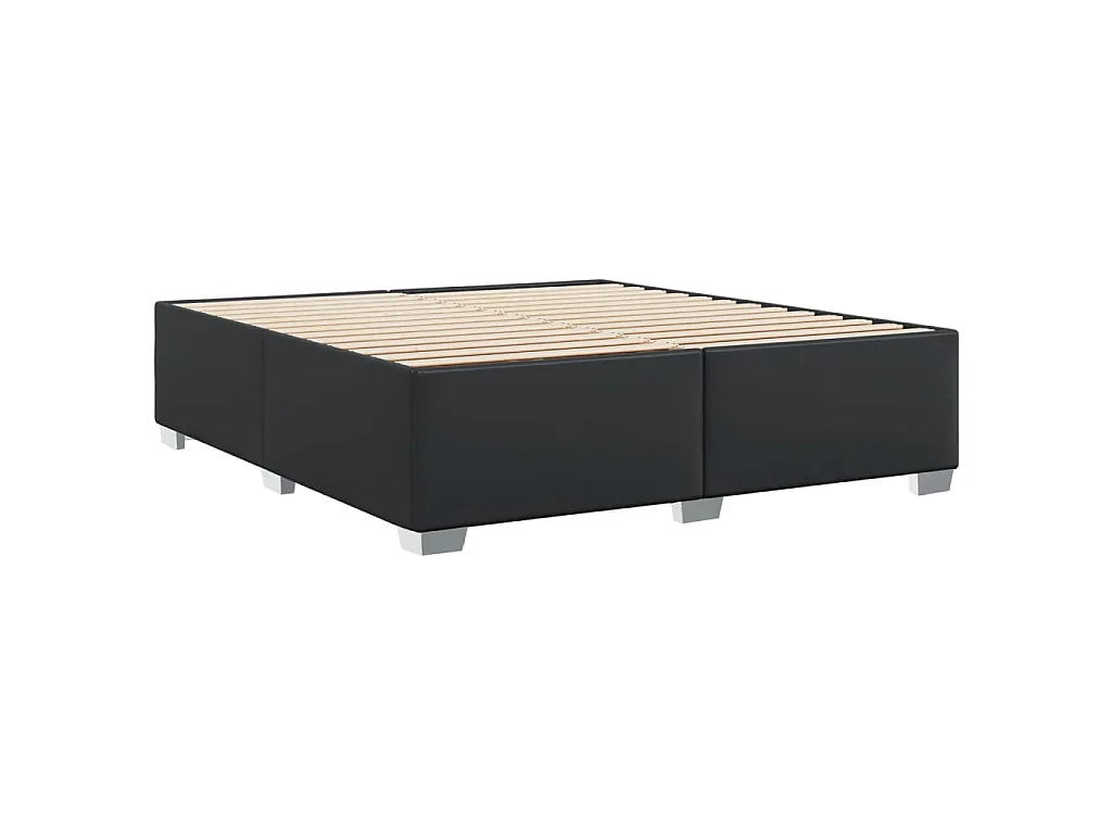 Cadre de lit sans matelas noir 180x200 cm similicuir