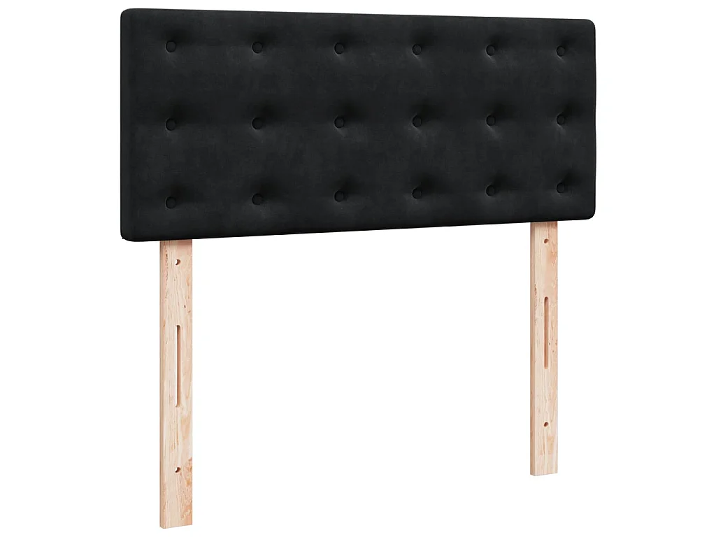 Boxspring met matras fluweel zwart 120x200 cm