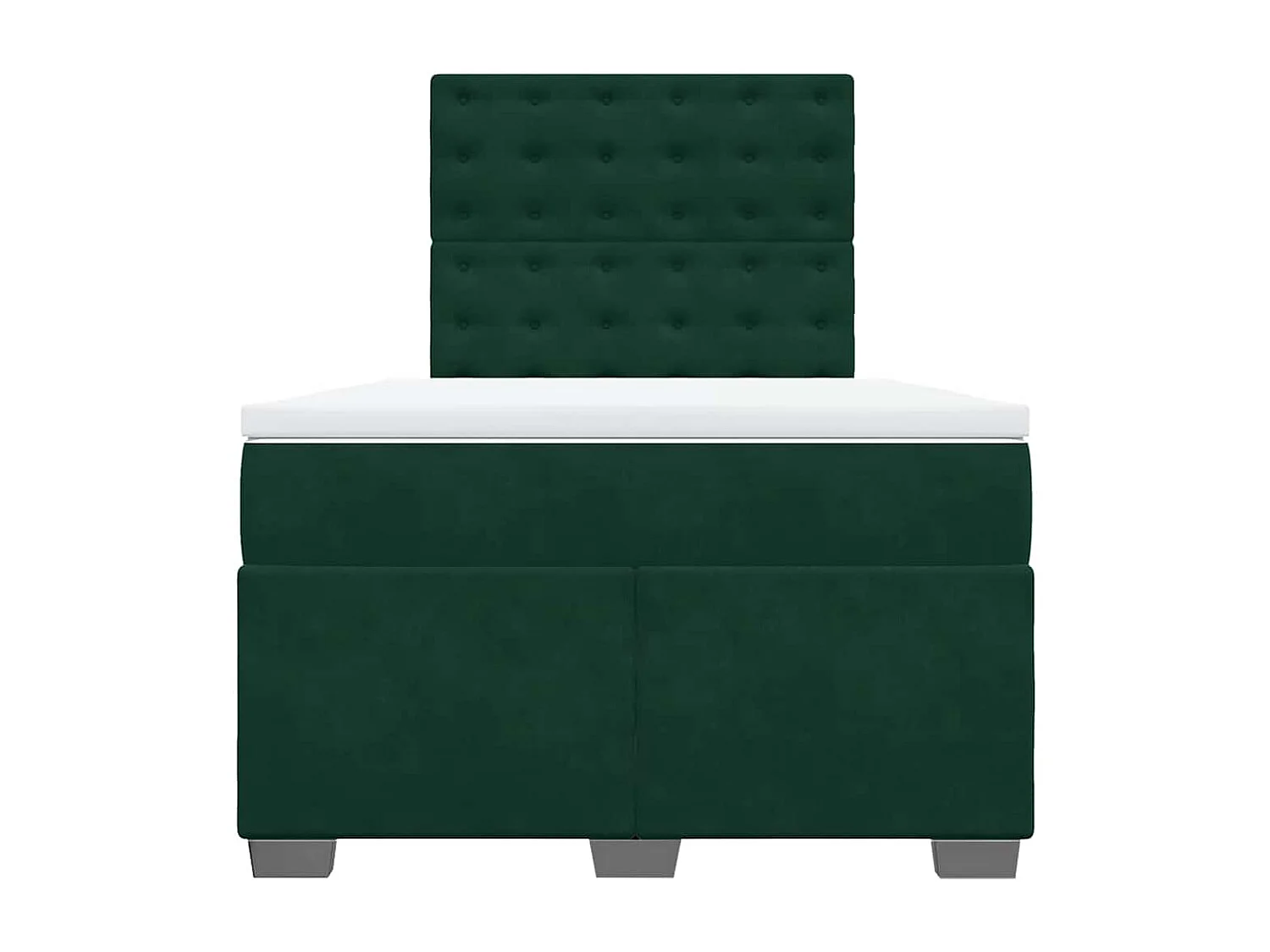 Boxspringbett mit Matratze Dunkelgrün 120x200 cm Samt