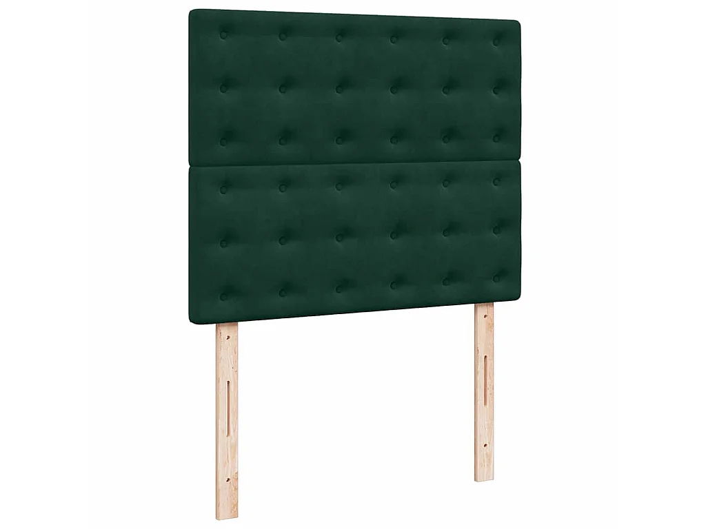 Boxspring met matras fluweel donkergroen 120x200 cm