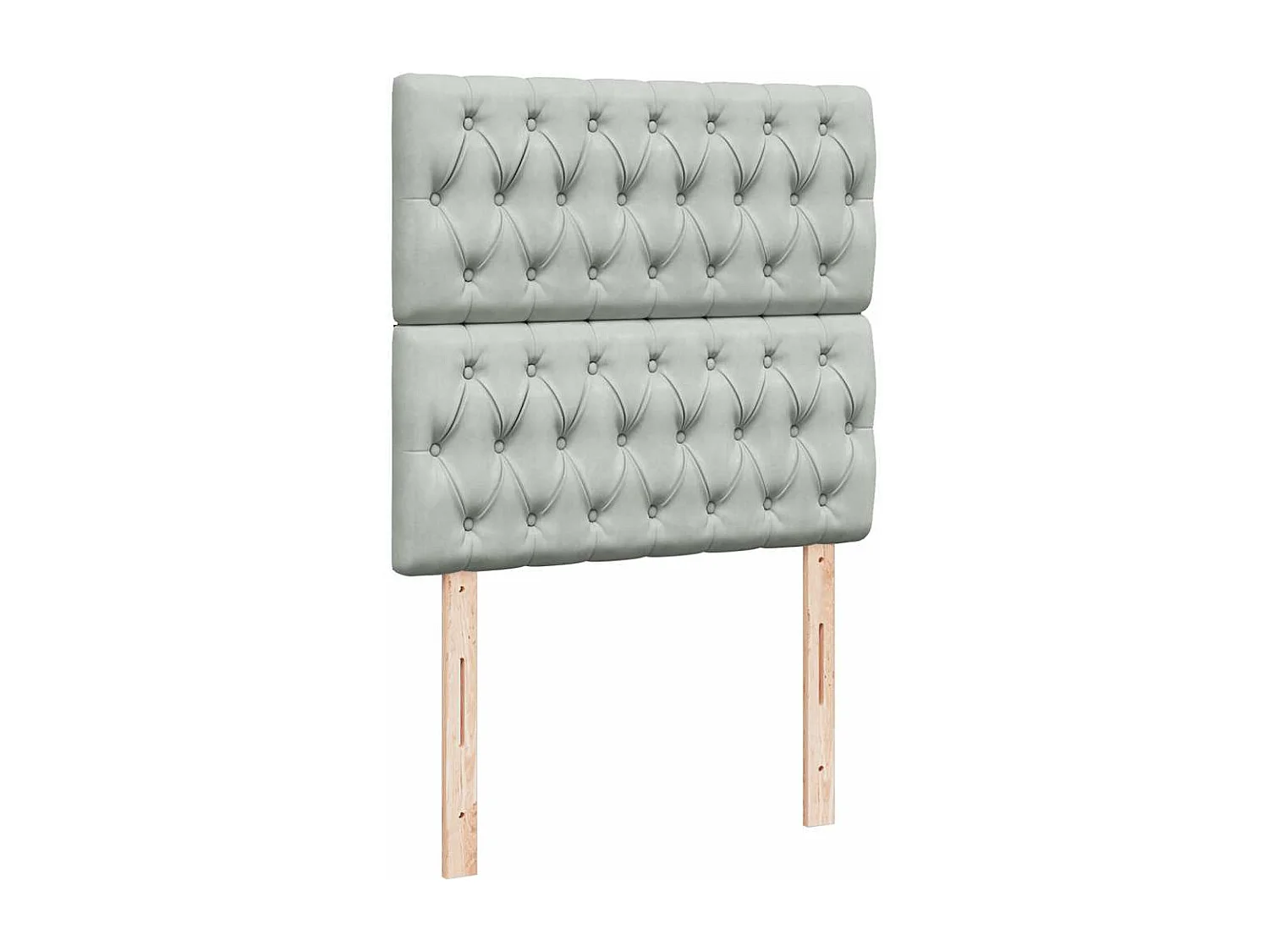 Boxspringbett mit Matratze Hellgrau 90x190 cm Samt