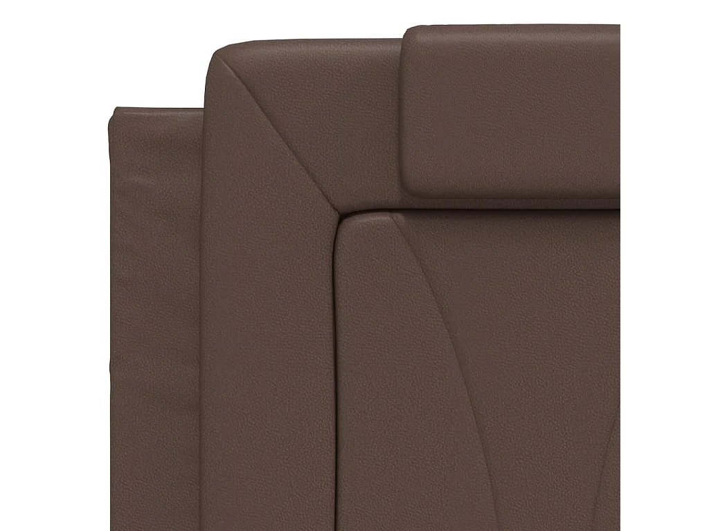 Lit avec matelas marron 140x200 cm similicuir