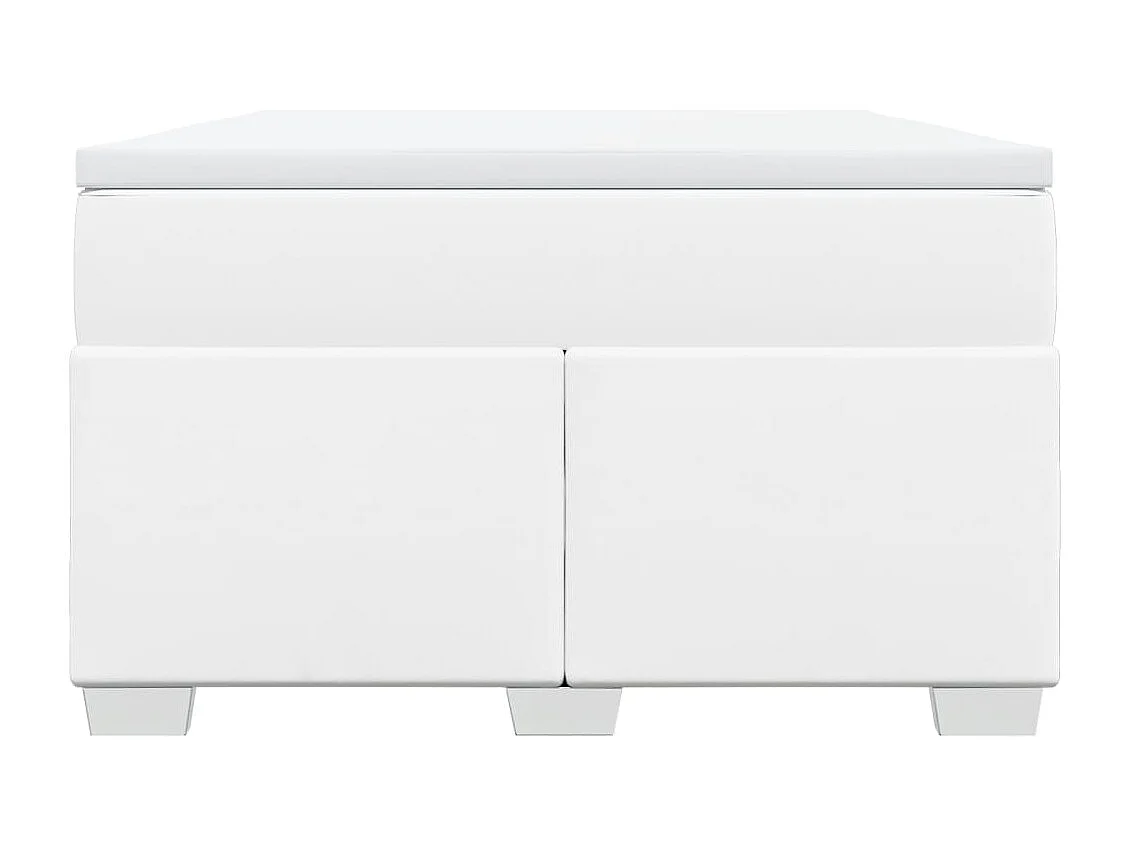 Giroletto a Molle con Materasso Bianco 120x190 cm in Similpelle