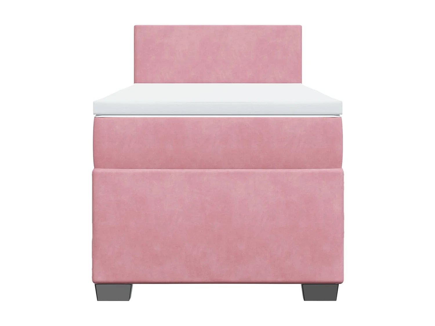 Giroletto a Molle con Materasso Rosa 80x200 cm in Velluto