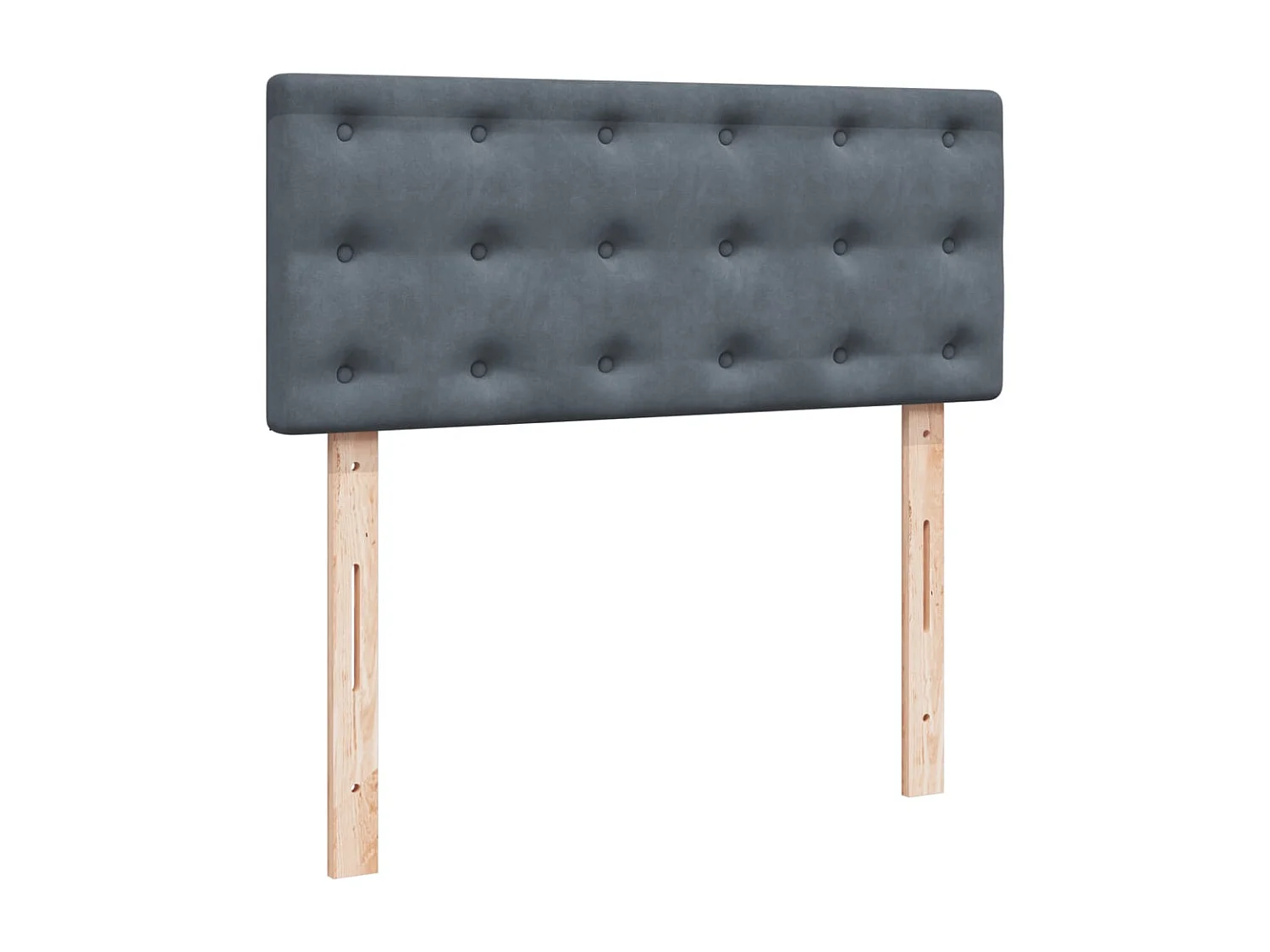 Cama box spring con colchón terciopelo gris oscuro 120x200 cm