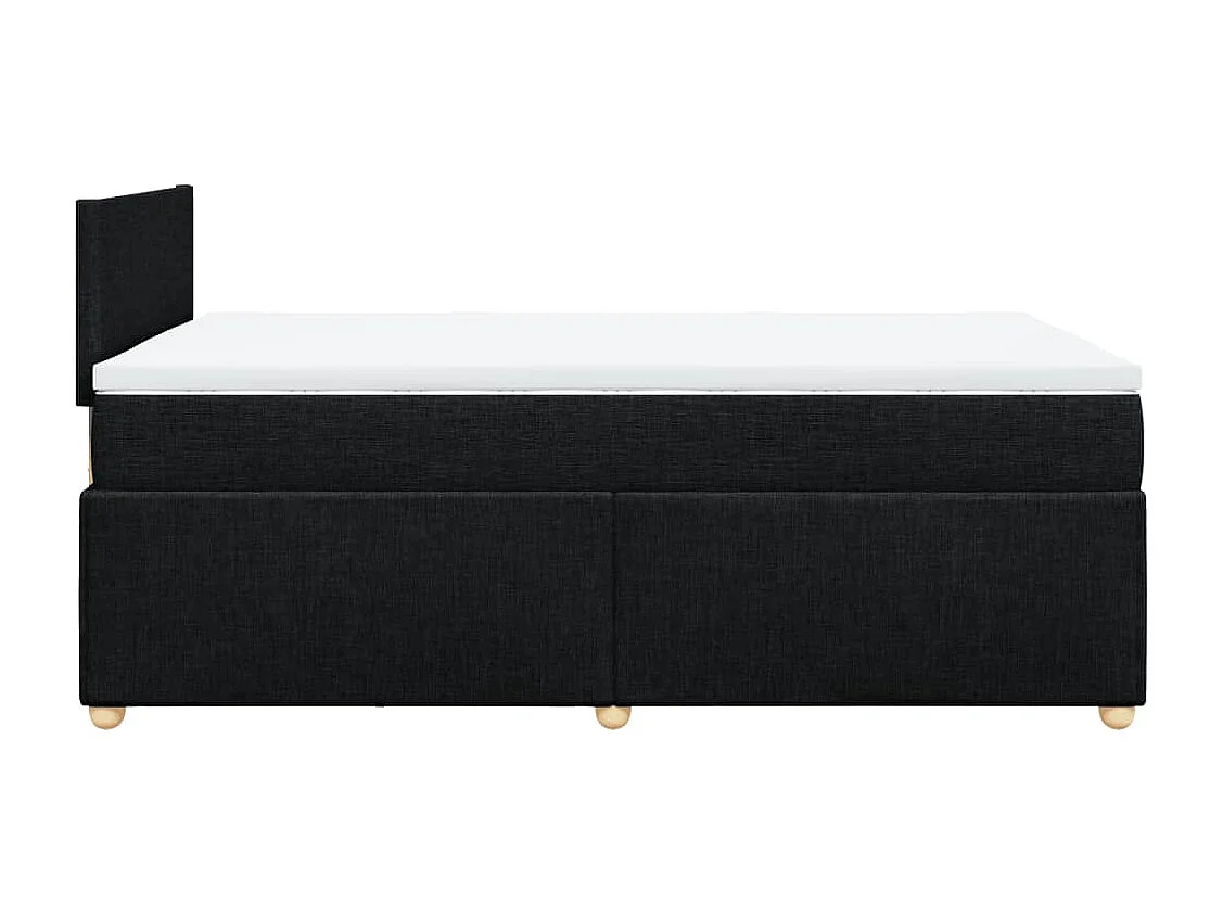 Sommier à lattes de lit avec matelas Noir 120x200 cm Tissu
