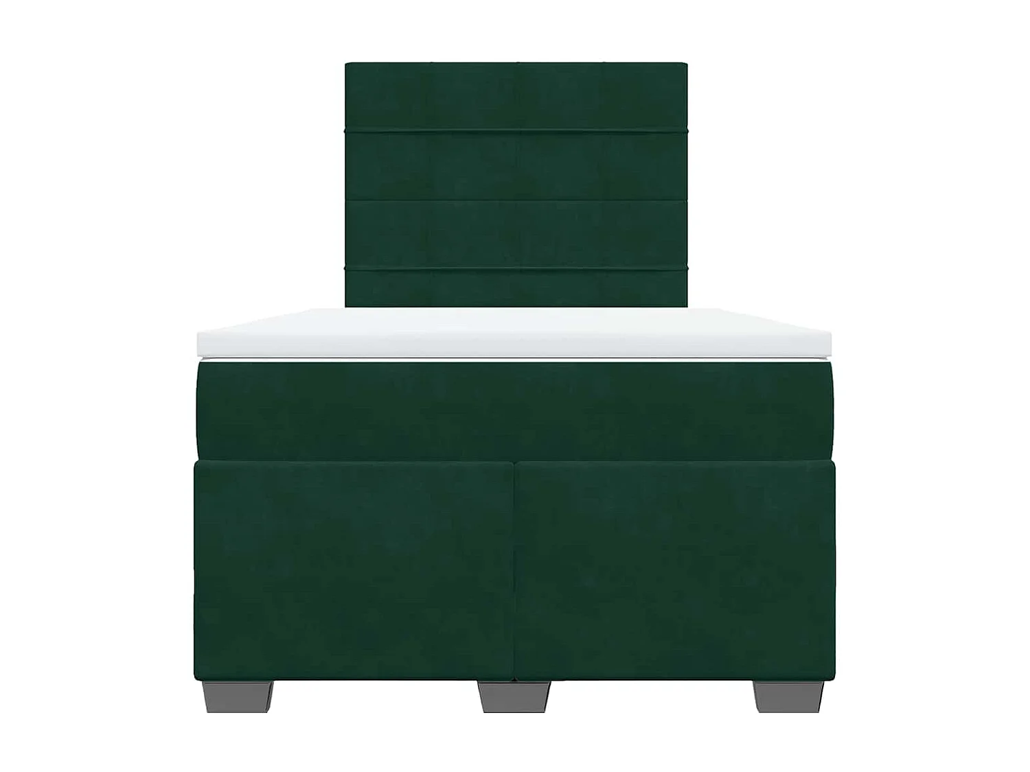 Giroletto a Molle con Materasso Verde Scuro 120x190 cm Velluto