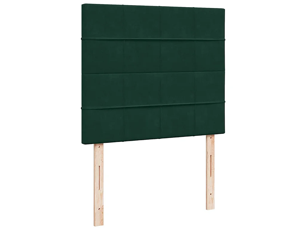 Boxspring met matras fluweel donkergroen 120x190 cm