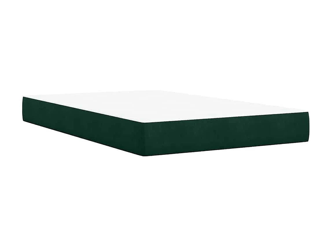 Boxspring met matras fluweel donkergroen 120x190 cm