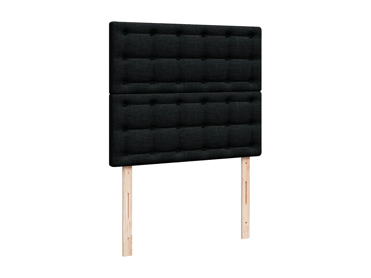 Sommier à lattes de lit avec matelas noir 120x190 cm tissu