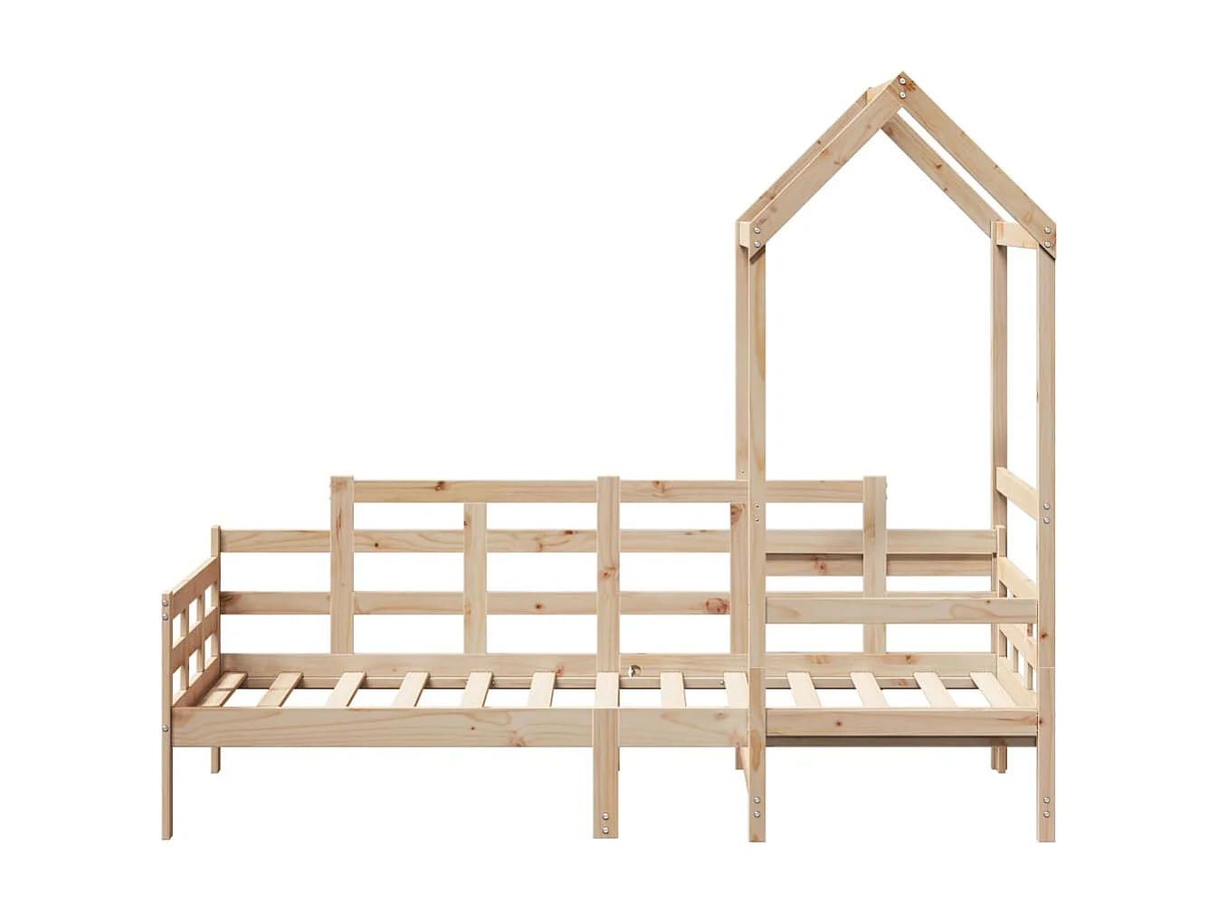 Lit de jour avec toit sans matelas 80x200 cm bois massif
