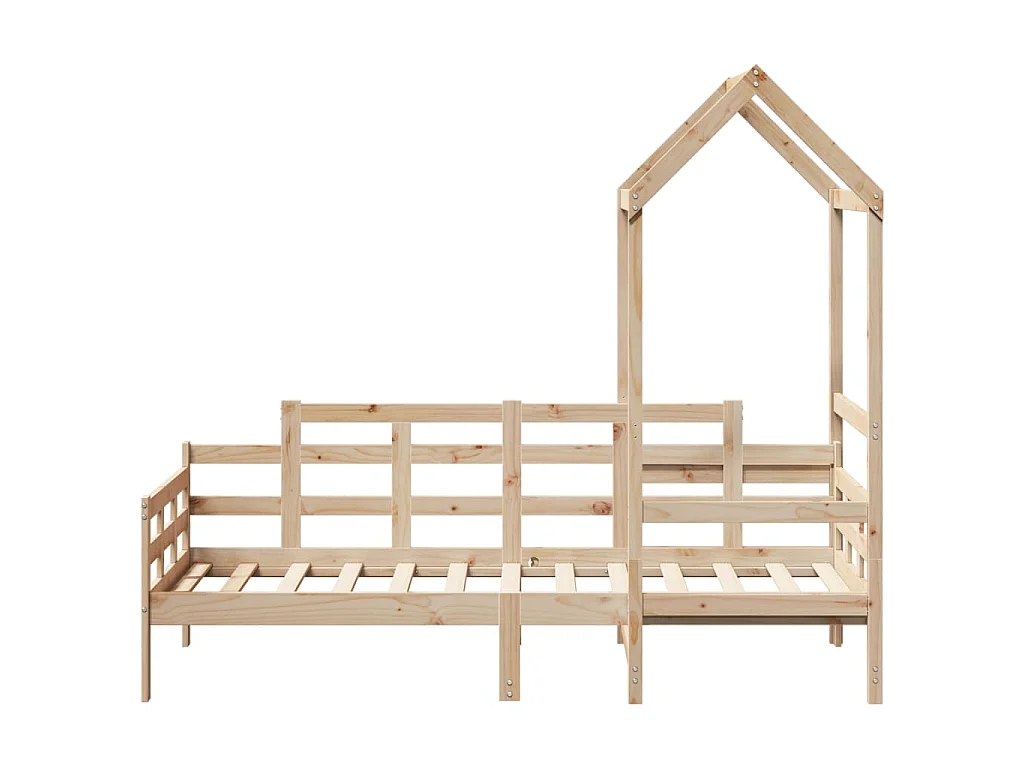 Dormeuse con Tetto 80x200 cm in Legno Massello di Pino