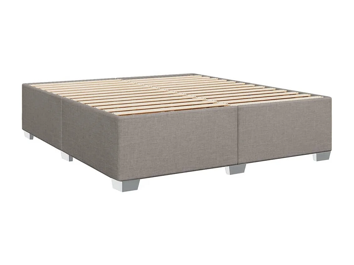Boxspring met matras stof taupe 200x200 cm