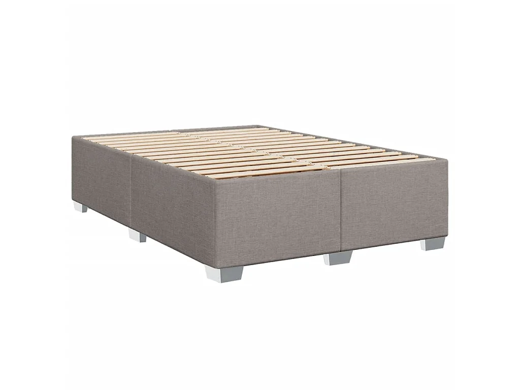 Boxspringbett mit Matratze Taupe 140x200 cm Stoff