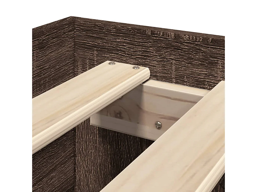 Bedframe zonder matras bewerkt hout bruin eikenkleur 90x200 cm