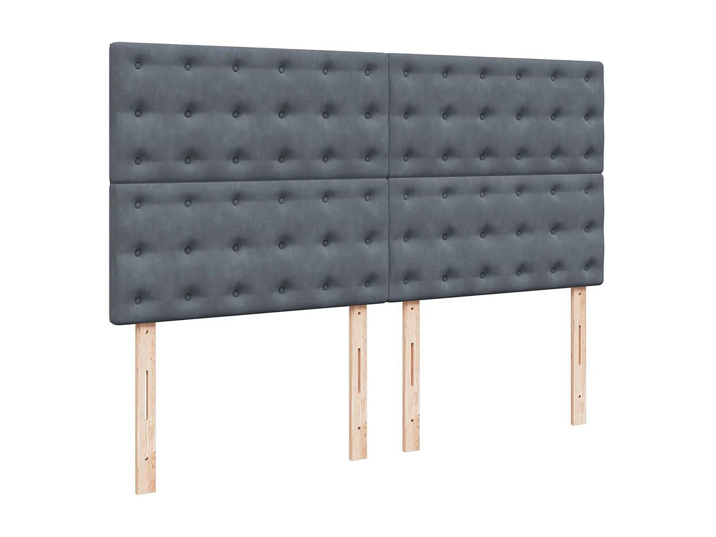 Boxspringbett mit Matratze Dunkelgrau 180x200 cm Samt