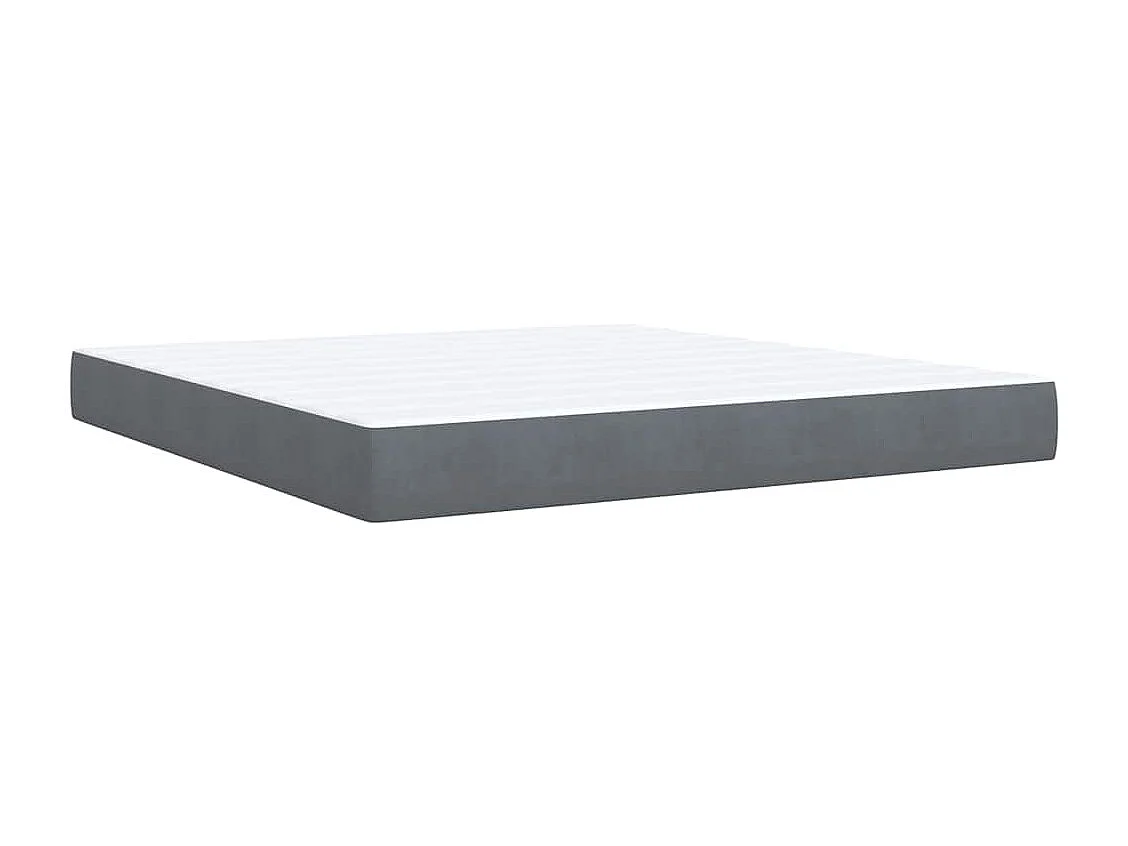 Boxspringbett mit Matratze Dunkelgrau 180x200 cm Samt