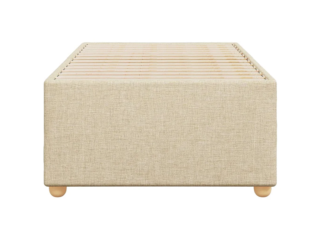 Cadre de lit sans matelas crème 80x200 cm tissu