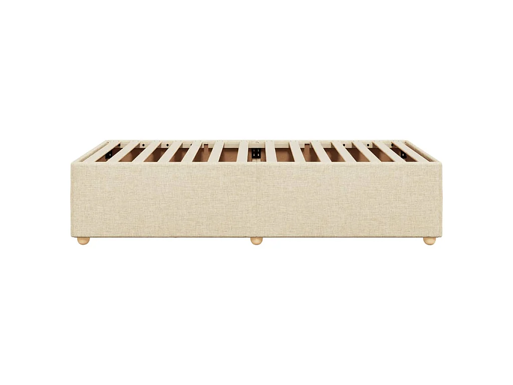 Cadre de lit sans matelas crème 80x200 cm tissu