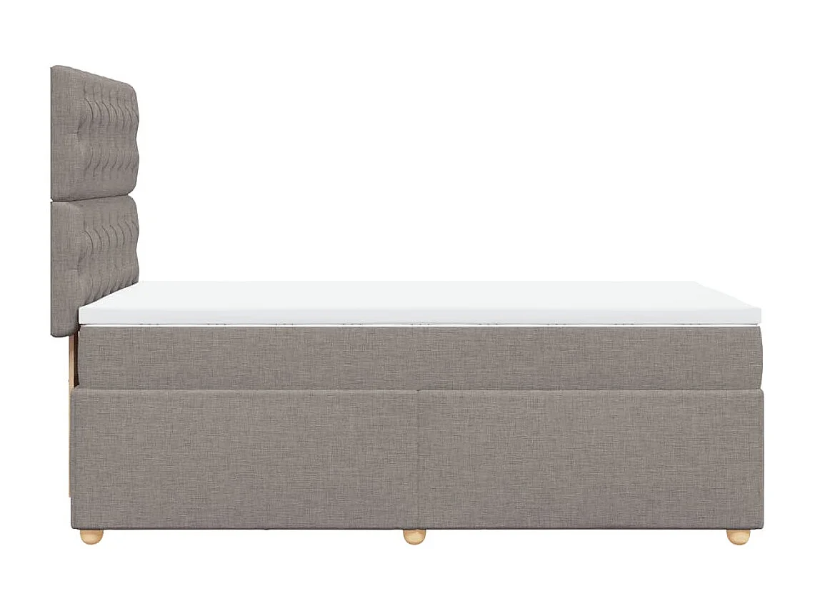 Sommier à lattes de lit avec matelas Taupe 90x190 cm Tissu