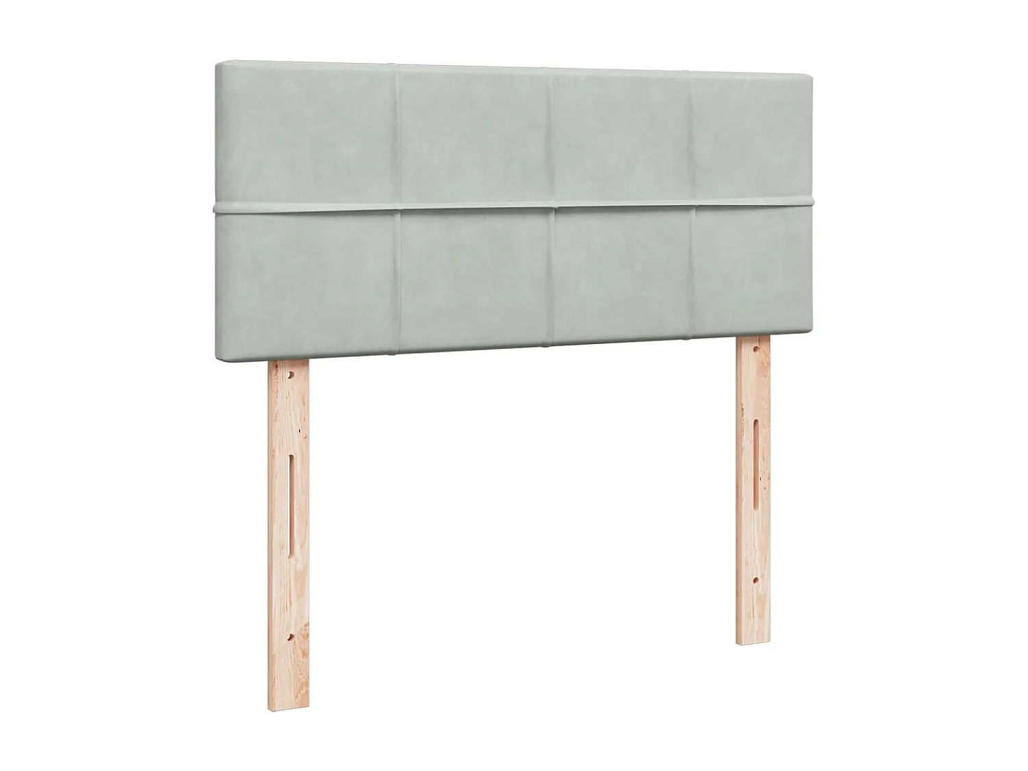 Cama box spring con colchón terciopelo gris claro 120x200 cm