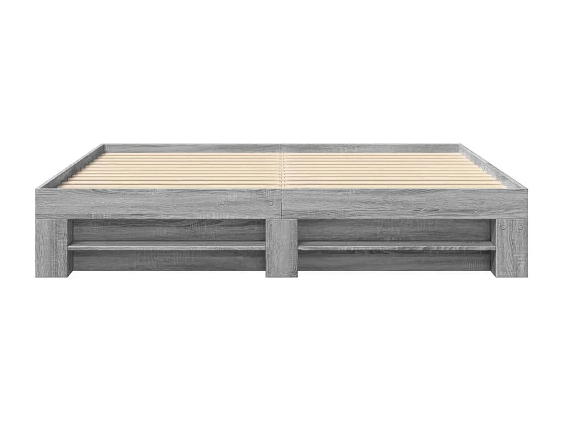 Cadre de lit sans matelas sonoma gris 180x200 cm