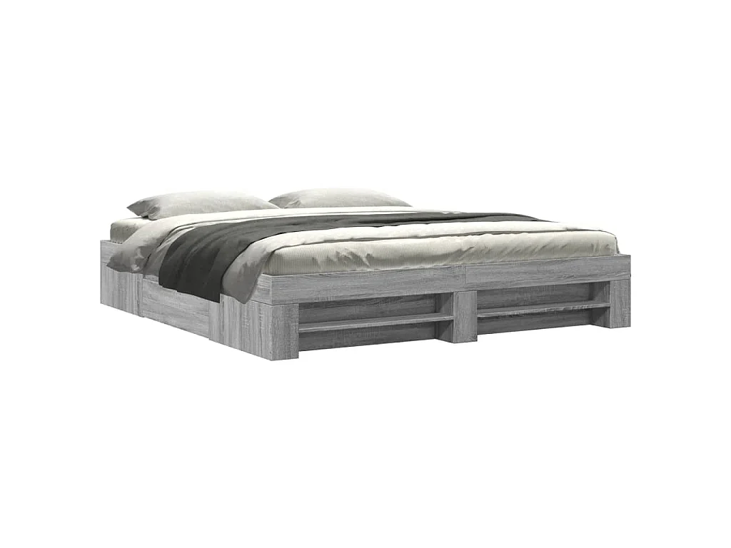 Cadre de lit sans matelas sonoma gris 180x200 cm