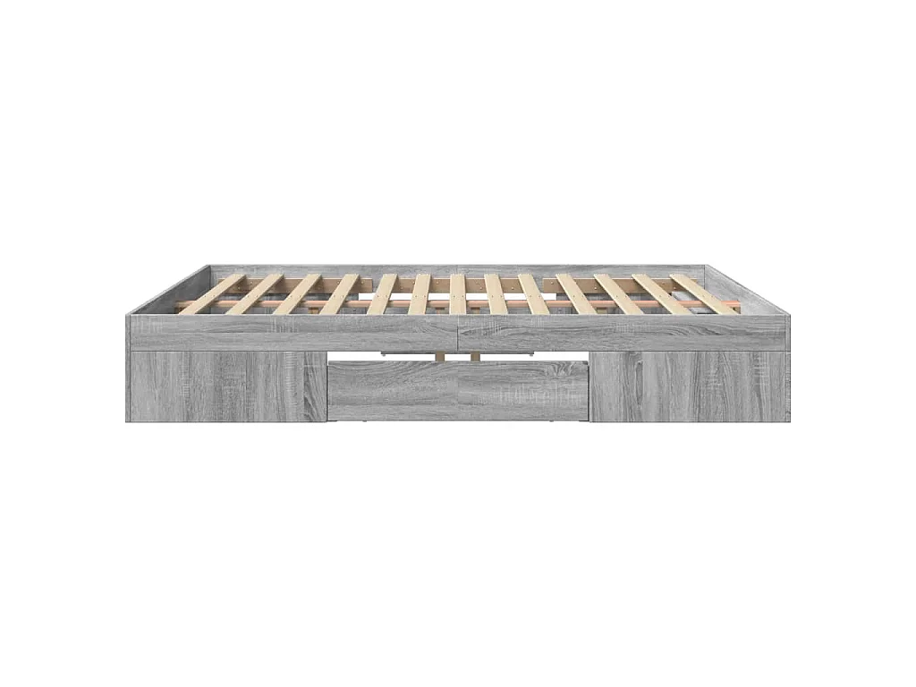 Cadre de lit sans matelas sonoma gris 180x200 cm