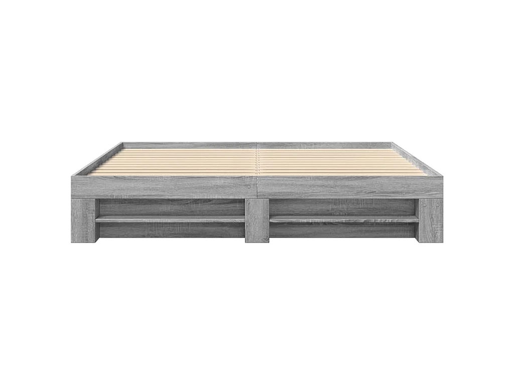 Bedframe zonder matras 180x200 cm spaanplaat grijs Sonoma
