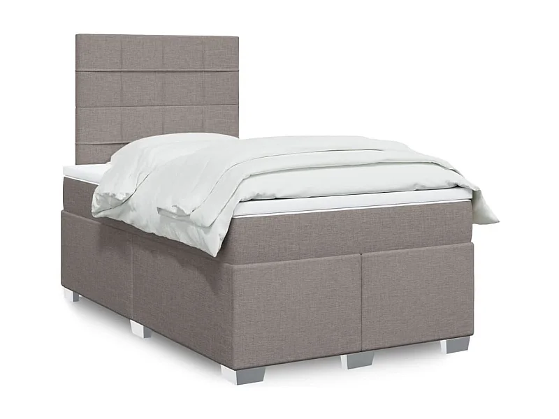 Boxspringbett mit Matratze Taupe 120x200 cm Stoff