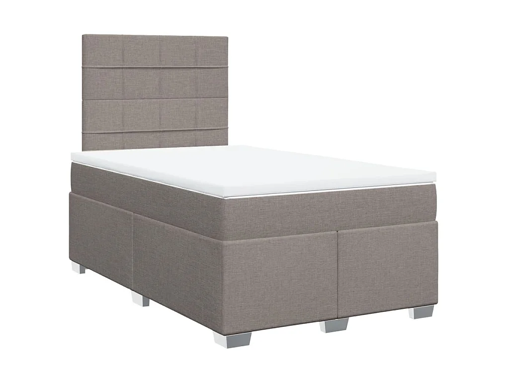 Boxspringbett mit Matratze Taupe 120x200 cm Stoff
