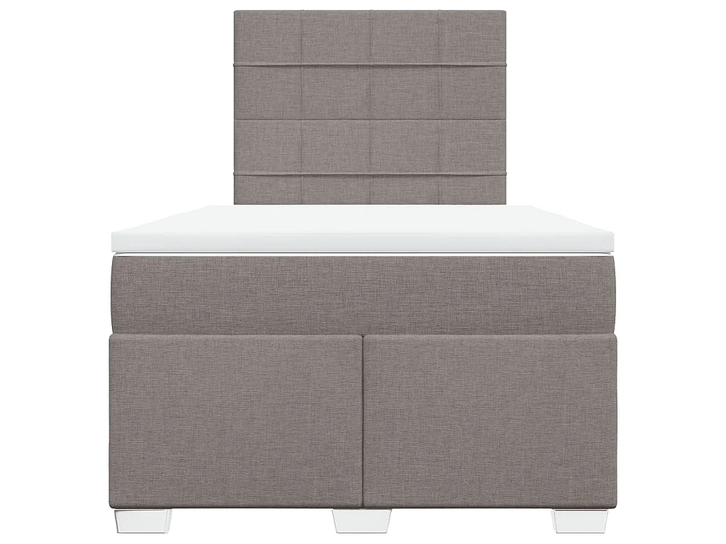 Boxspringbett mit Matratze Taupe 120x200 cm Stoff