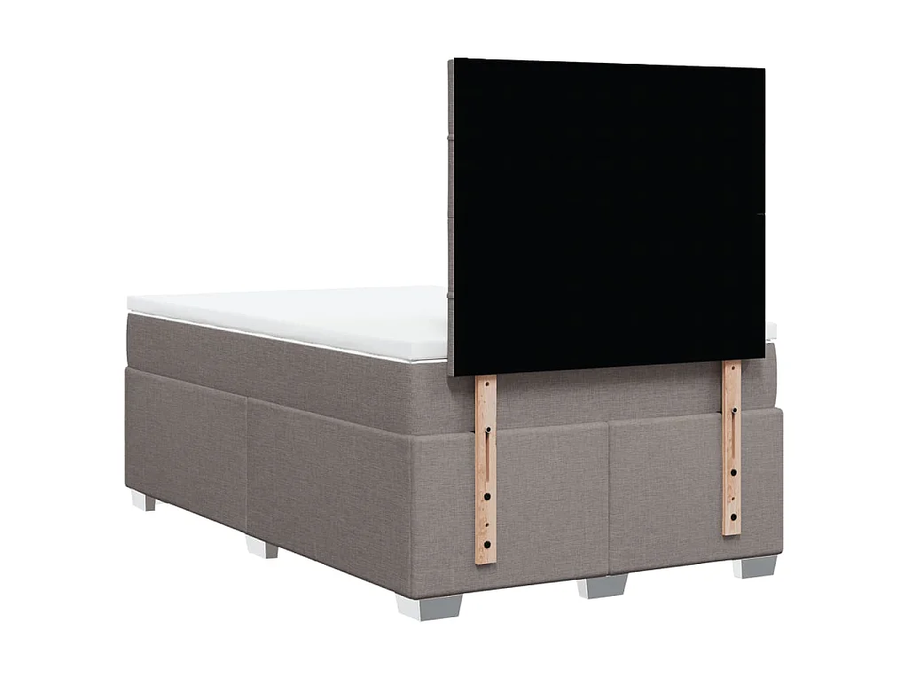 Boxspringbett mit Matratze Taupe 120x200 cm Stoff