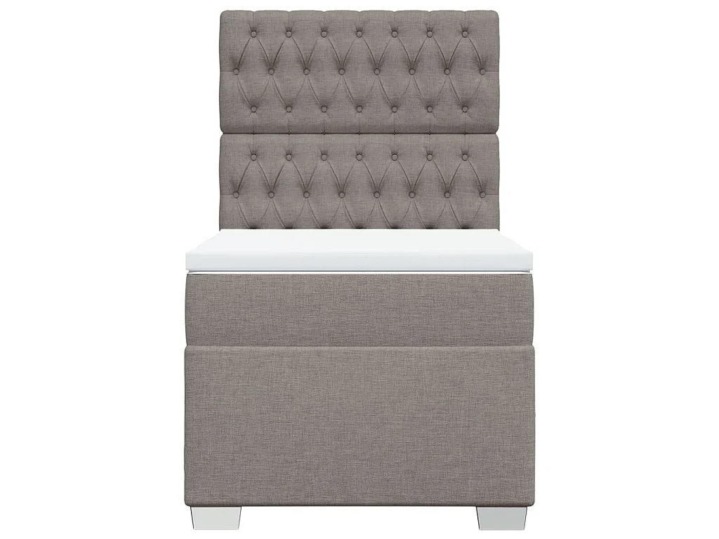 Boxspringbett mit Matratze Taupe 100x200 cm Stoff