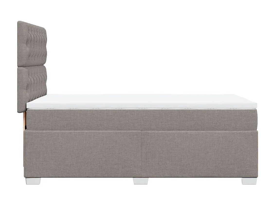 Boxspringbett mit Matratze Taupe 100x200 cm Stoff