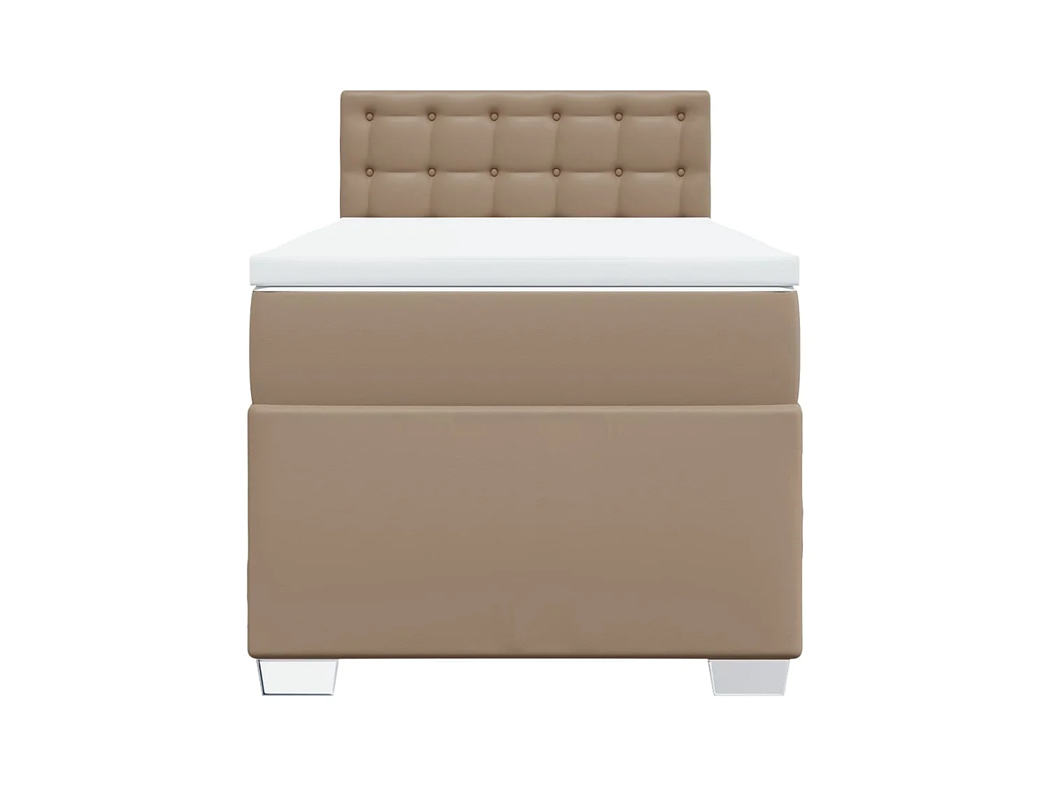 Sommier à lattes de lit avec matelas Cappuccino 90x190 cm