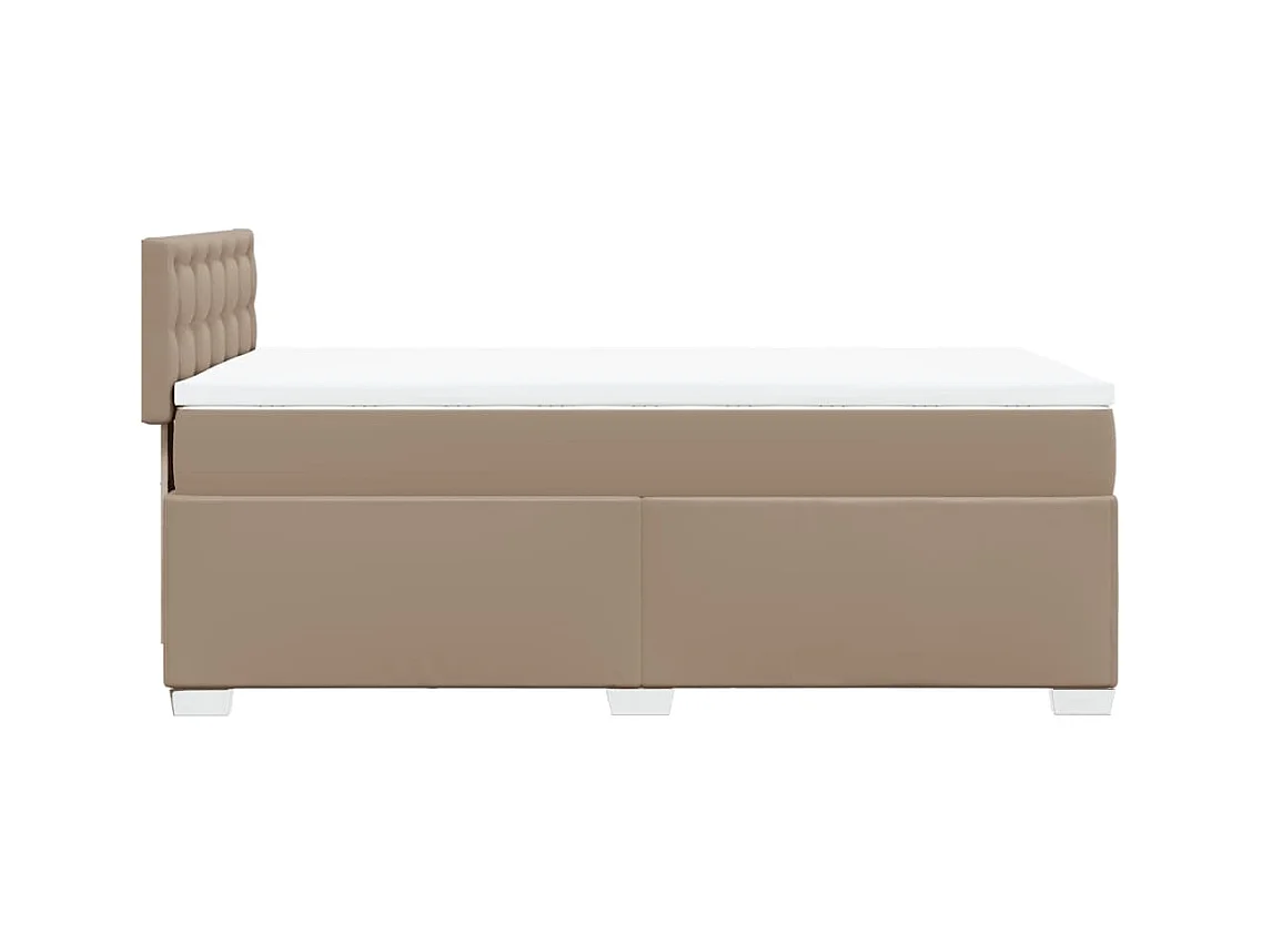 Sommier à lattes de lit avec matelas Cappuccino 90x190 cm