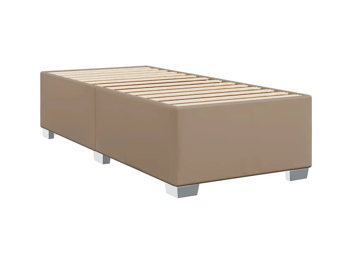 Sommier à lattes de lit avec matelas Cappuccino 90x190 cm